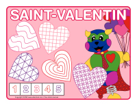 Napperons de jeux à modeler-Saint-Valentin avec Poni