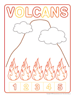 Napperons de jeux à modeler-Volcans