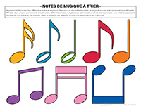 Notes de musique à trier