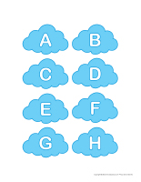 Nuages alphabet à associe