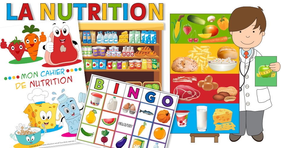 La nutrition, activités pour enfants.