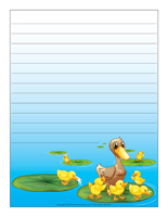 Papier à lettres-Les canards Papier à lettres-Les canards