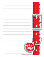 Papier à lettres-Les chiens Papier à lettres-Les chiens
