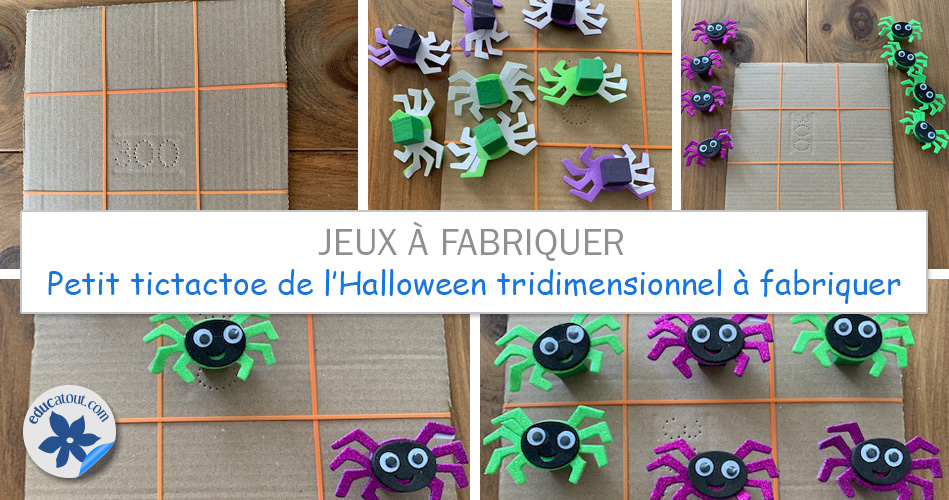 Petit tictactoe de lHalloween tridimensionnel à fabriquer