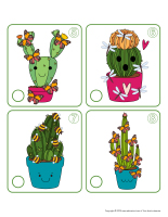 Petits insectes et cactus pour compter