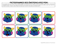 Pictogrammes des emotions avec Poni