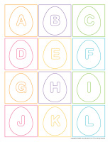 Pige cherche et colorie les lettres-Pâques