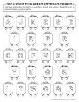 Pige cherche et colorie les lettres-Vacances