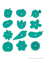 Plantes et légumes du jardin à trier-compter