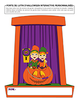 Porte de lutin d’Halloween interactive personnalisee