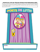 Porte de lutin de Paques interactive personnalisee