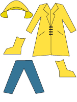 Poupées à habiller - La pluie Poupées à habiller - La pluie