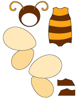 Poupées à habiller - Les abeilles Poupées à habiller - Les abeilles