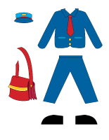 Poupées à habiller-Le facteur Poupées à habiller-Le facteur