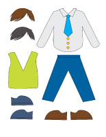 Poupées à habiller-Papa et maman Poupées à habiller-Papa et maman