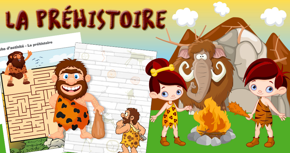 Page De Garde Préhistoire La préhistoire, activités pour enfants. | Educatout