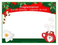Programmation-Journée spéciale-Déjeuner de Noël Programmation-Journée spéciale-Déjeuner de Noël