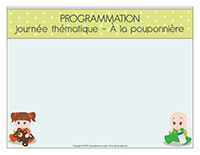 Programmation-Journée thématique-À la pouponnière Programmation-Journée thématique-À la pouponnière