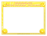 Programmation-Journée thématique-Tout en jaune