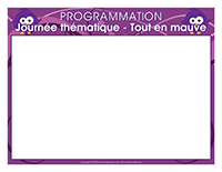 Programmation-Journée thématique-Tout en mauve