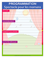Programmation interactive-Journée spéciale-Spectacle pour les mamans