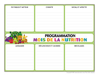 Programmation interactive-Mois de la nutrition