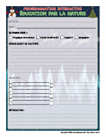 Programmation interactive education par la nature Noel