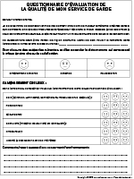 Questionnaire d'évaluation de la qualité de mon service de garde