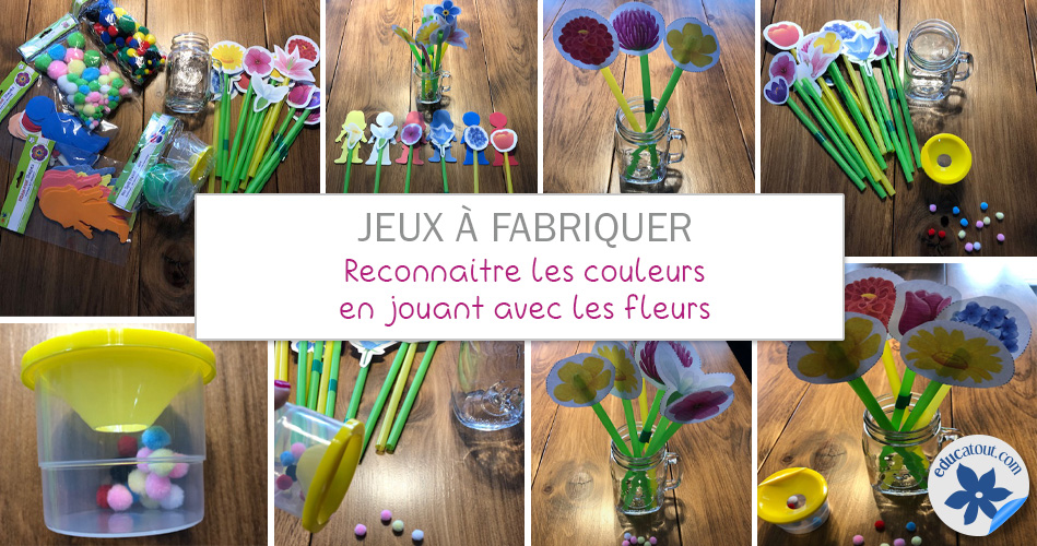 Reconnaitre les couleurs en jouant avec les fleurs