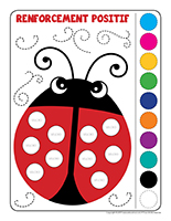 Renforcement positif - Des coccinelles