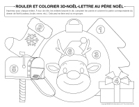 Rouler et colorier 3D-Noel-Lettre au pere Noel
