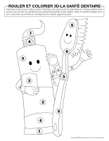 Rouler et colorier 3D-Sante dentaire