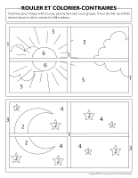 Rouler et colorier-Contraires