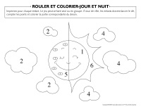 Rouler et colorier-Jour et nuit