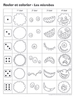 Rouler et colorier-Les microbes Rouler et colorier-Les microbes