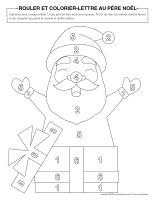 Rouler et colorier-Lettre au pere Noel