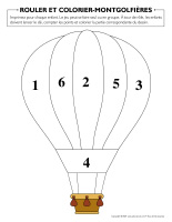 Rouler et colorier-Montgolfières