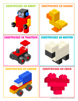 Les Blocs Lego, activités pour enfants avec fiches imprimables