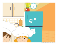 Scene de cuisine-geante