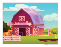 Scene de ferme-animee