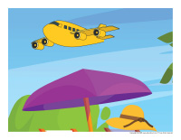 Scène de vacances géante