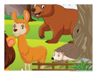 Scene geante des animaux
