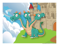 Scene geante des dragons