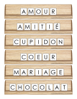 Scrabble réinventé-Saint-Valentin