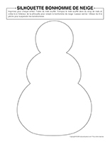 Silhouette-bonhomme de neige