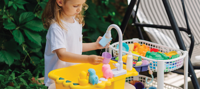 Le lavage des jouets  lextrieur