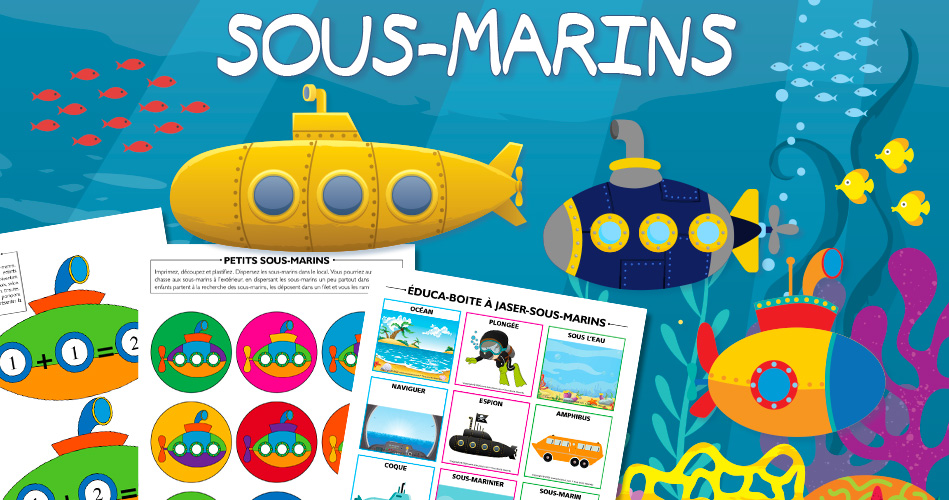 Les sous-marins, activités pour enfants.