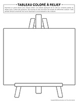 Tableau colore a relief