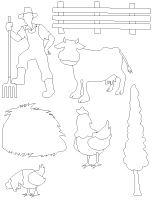 Tableau de feutrine-Les animaux de la ferme