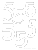 Tableau de feutrine géant–Le chiffre 5 Tableau de feutrine géant–Le chiffre 5